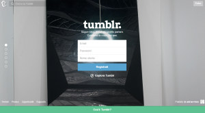 questa immagine mostra uno screenshot di tumblr che è un sito internet per creare siti web gratis